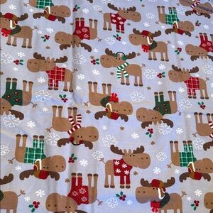 Festive Moose Holiday Fabric